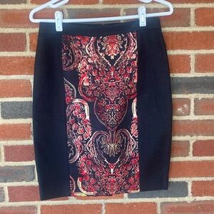 Ann Taylor Straight Paisley pencil skirt